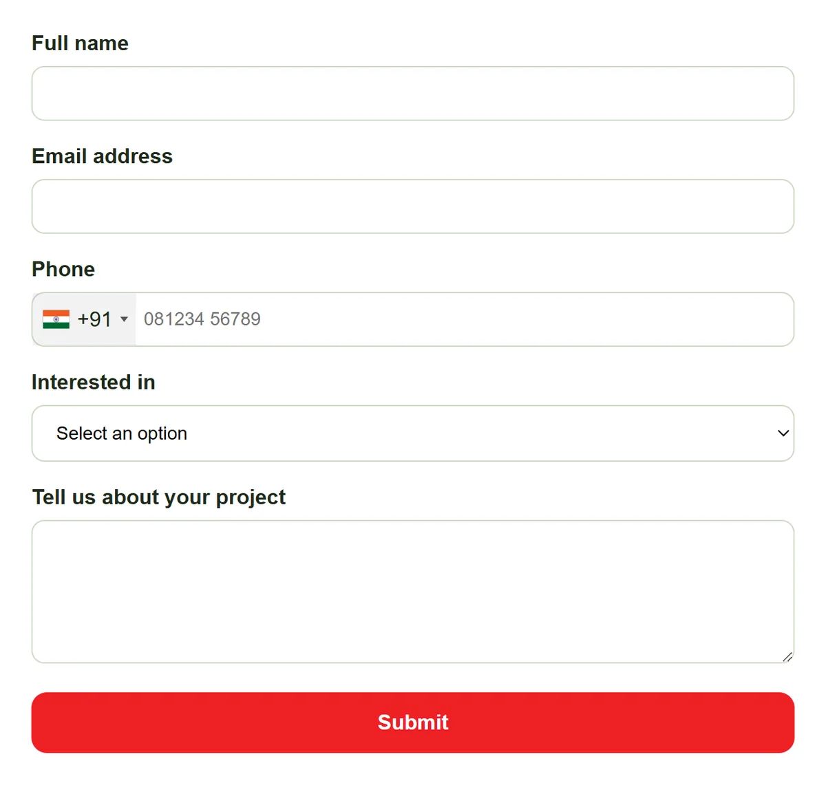 Website and Landing-Page Forms